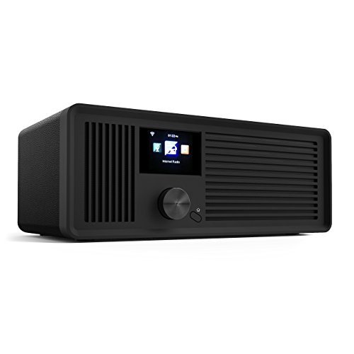 sky vision DAB 70 – Stereo DAB+ Internet-Radio (FM UKW, WLAN-fähig, mit AUX-Anschluss plus Kabel, Digital-Radio Wecker, mit Fernbedienung), schwarz