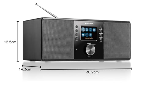 Karcher DAB 7000i Internetradio (DAB+ / UKW-RDS, WLAN & Bluetooth, USB-Anschluss, AUX-IN, Wecker mit Dual-Alarm) schwarz - 12