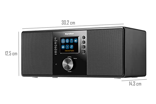 Karcher DAB 7000i Internetradio (DAB+ / UKW-RDS, WLAN & Bluetooth, USB-Anschluss, AUX-IN, Wecker mit Dual-Alarm) schwarz - 7