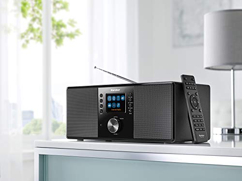 Karcher DAB 7000i Internetradio (DAB+ / UKW-RDS, WLAN & Bluetooth, USB-Anschluss, AUX-IN, Wecker mit Dual-Alarm) schwarz - 6