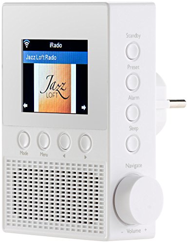 VR-Radio Steckdosenradio: Steckdosen-Internetradio IRS-300 mit WLAN, 6,1-cm-Display, 6 Watt (Steckdosenradio WLAN)