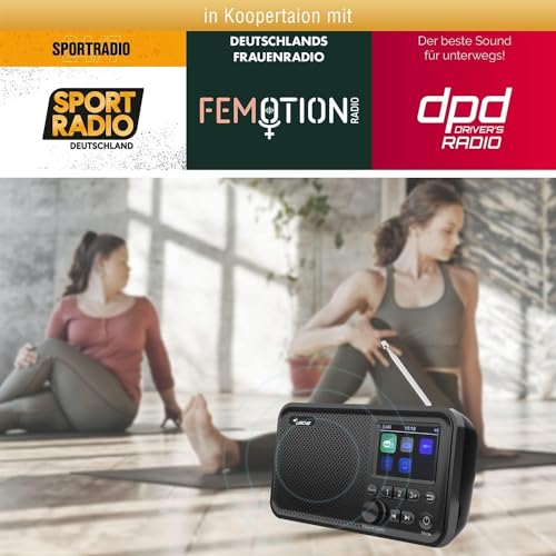 LEICKE tragbares DAB+ Radio mit Bluetooth 5.0 - 2