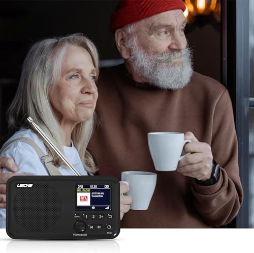 LEICKE tragbares DAB+ Radio mit Bluetooth 5.0 - 5