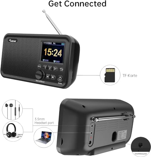 LEICKE tragbares DAB+ Radio mit Bluetooth 5.0 - 6