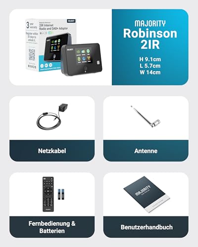 Majority Robinson DAB+ Internetradio WLAN Tuner - 7