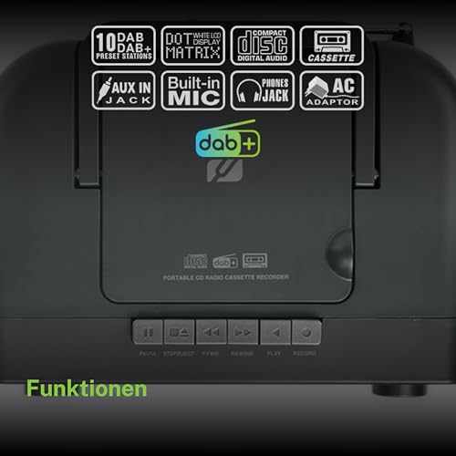 MUSE Tragbares DAB+ Radio mit Bluetooth und CD-Player - 5